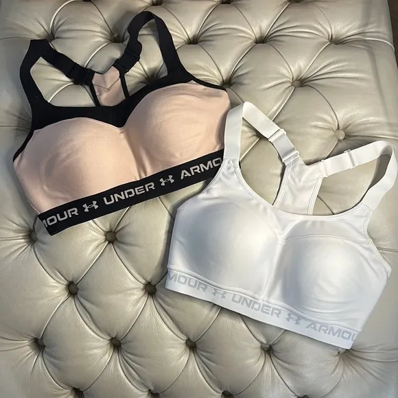 💗 2 Under Armour Women’s Compression Sports Bras Size 34D💗