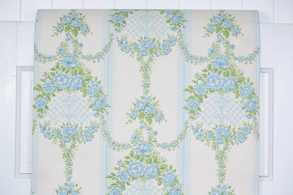 1960s Floral Vintage Wallpaper