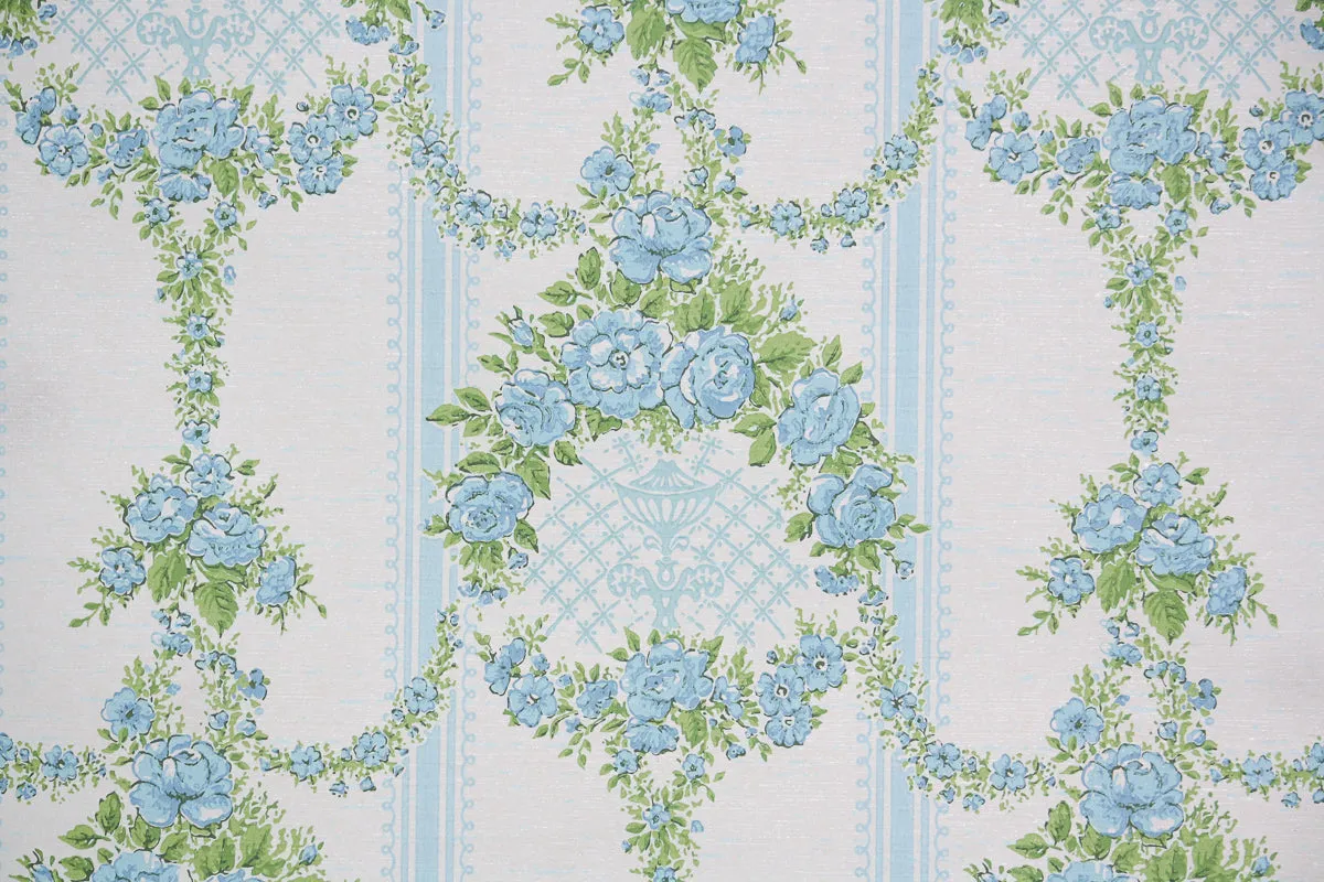 1960s Floral Vintage Wallpaper