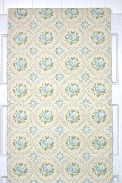 1960s Floral Vintage Wallpaper