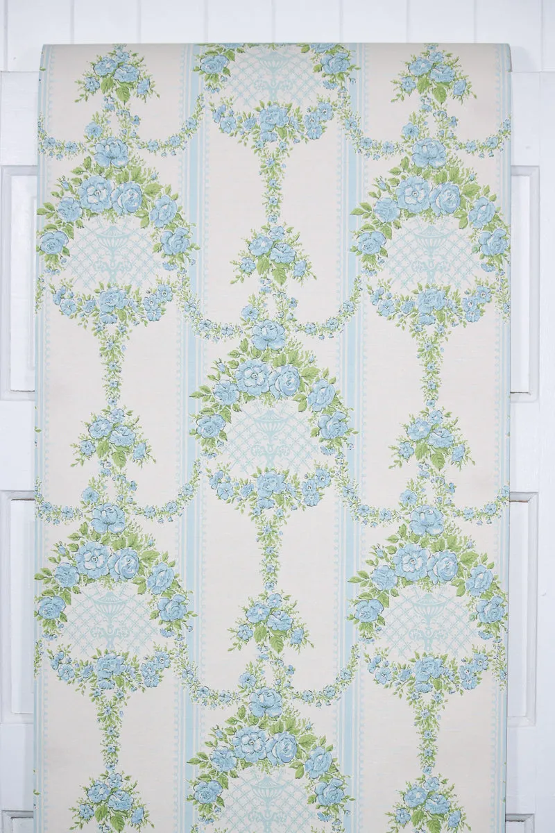 1960s Floral Vintage Wallpaper