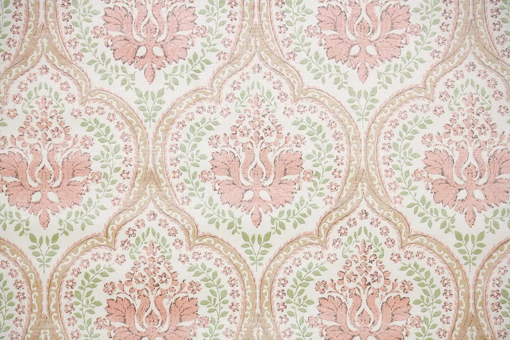 1970s Damask Vintage Wallpaper