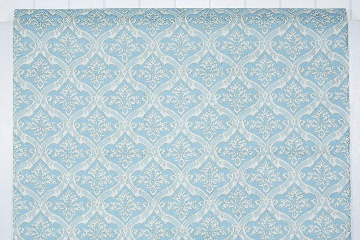 1970s Damask Vinyl Vintage Wallpaper