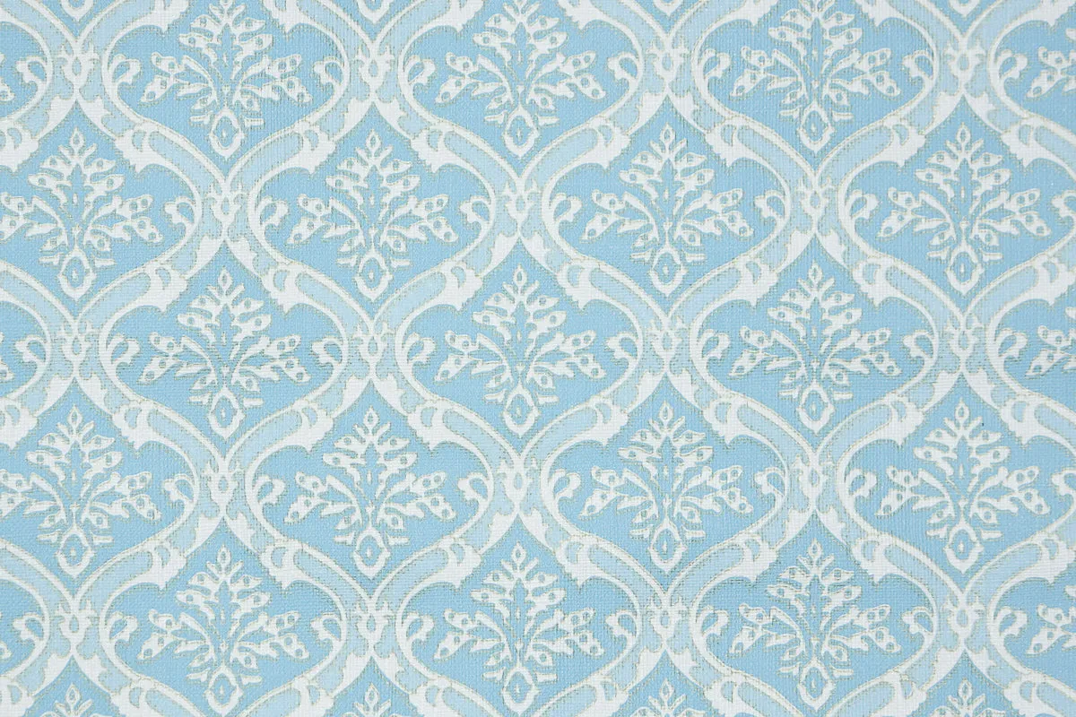 1970s Damask Vinyl Vintage Wallpaper