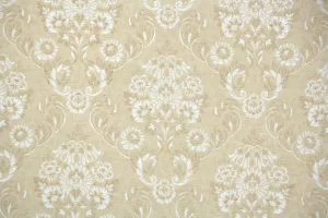 1970s Floral Damask Vintage Wallpaper