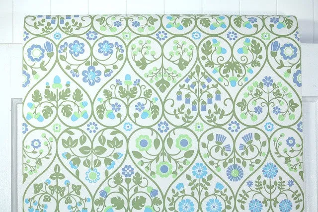 1970s Floral Vintage Wallpaper