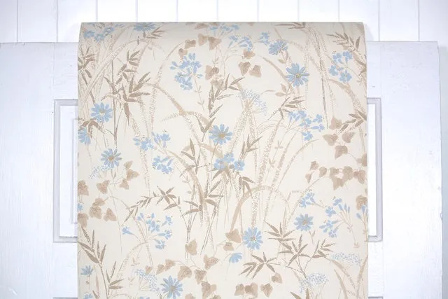 1970s Floral Vintage Wallpaper