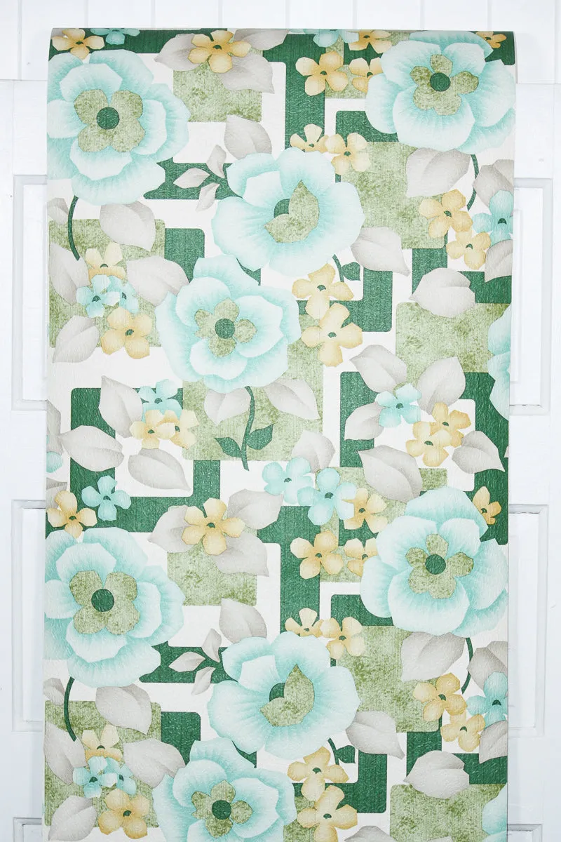 1970s Floral Vintage Wallpaper