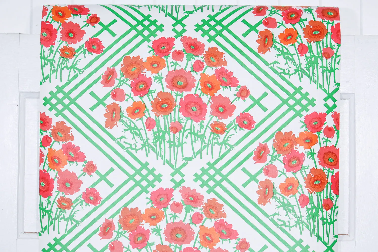 1970s Floral Vintage Wallpaper