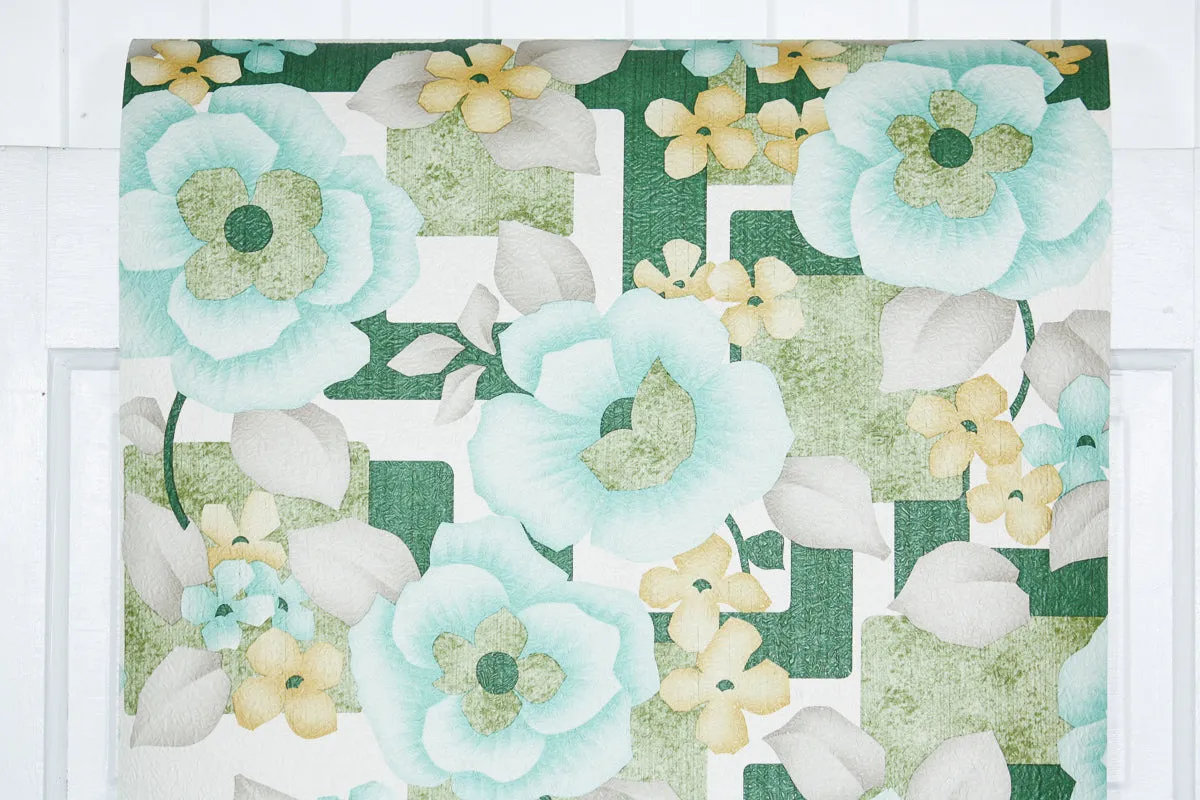 1970s Floral Vintage Wallpaper