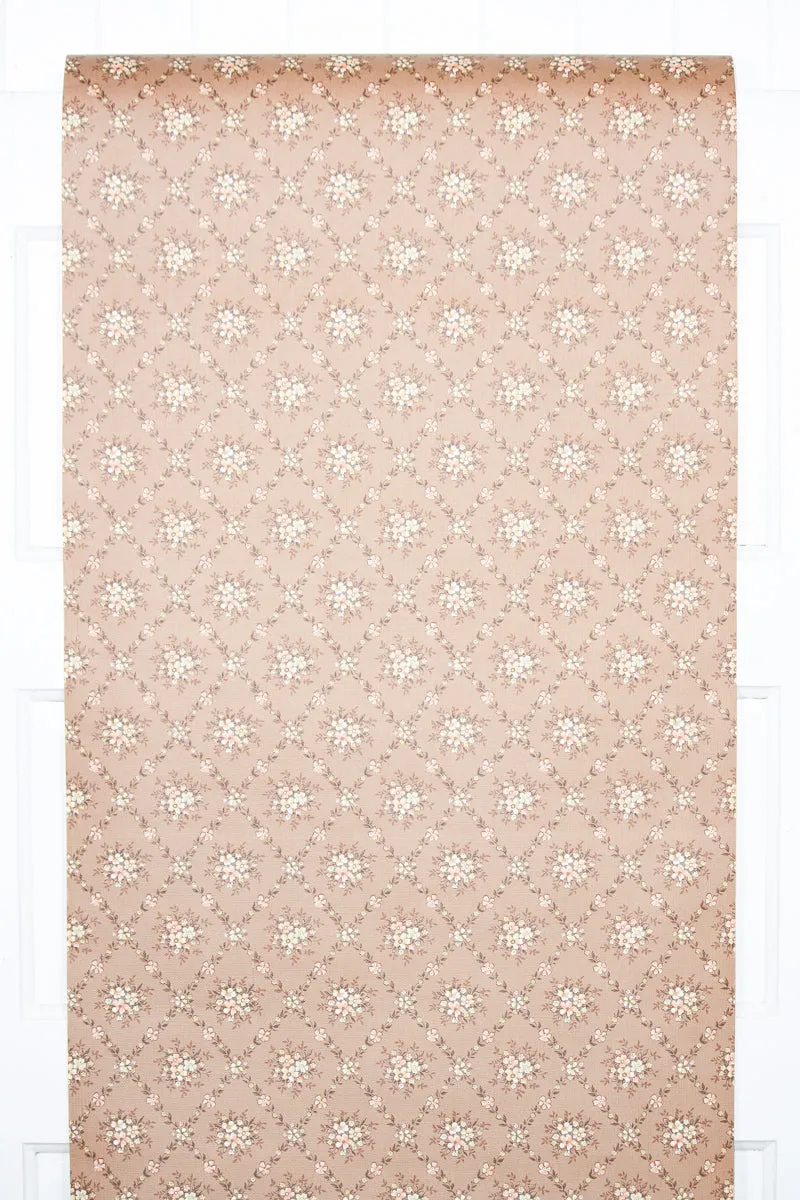 1970s Floral Vintage Wallpaper