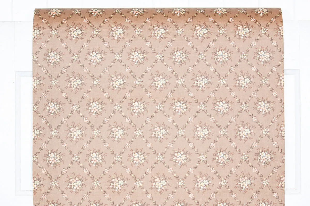 1970s Floral Vintage Wallpaper