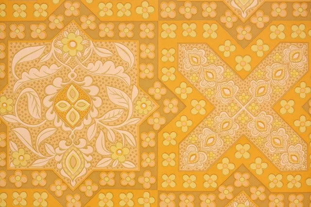 1970s Geometric Vintage Wallpaper