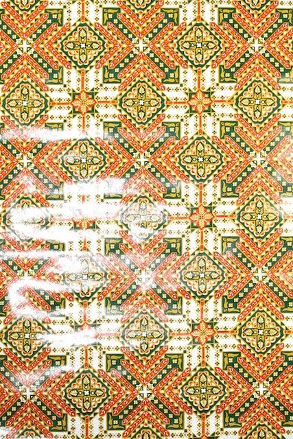 1970s Geometric Vinyl Vintage Wallpaper