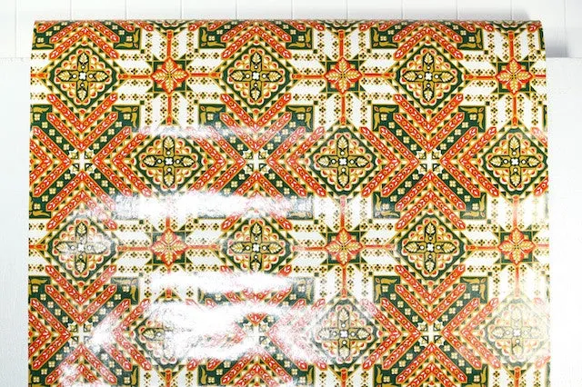 1970s Geometric Vinyl Vintage Wallpaper
