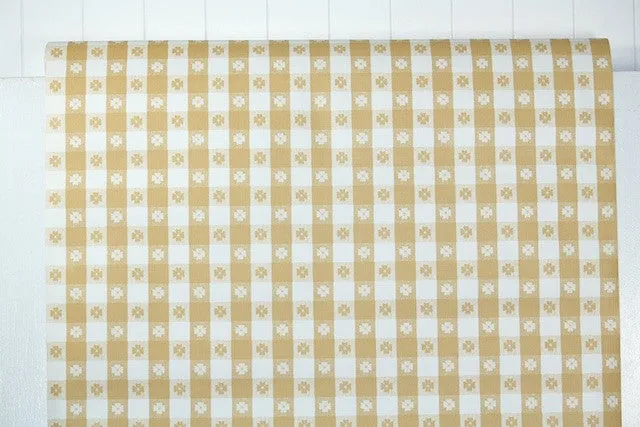 1970s Plaid Vinyl Vintage Wallpaper