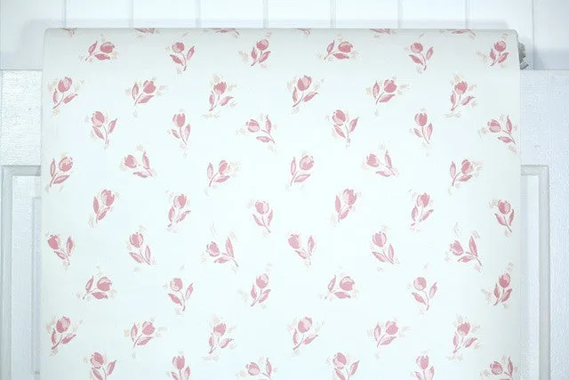 1980s Floral Vintage Wallpaper
