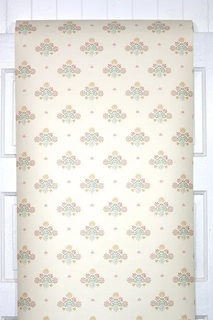1980s Floral Vintage Wallpaper
