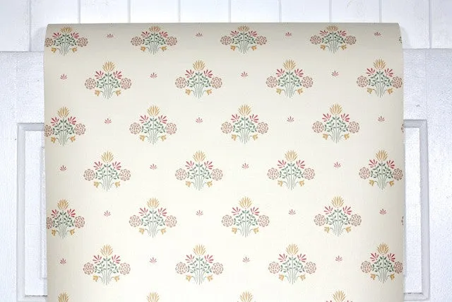 1980s Floral Vintage Wallpaper