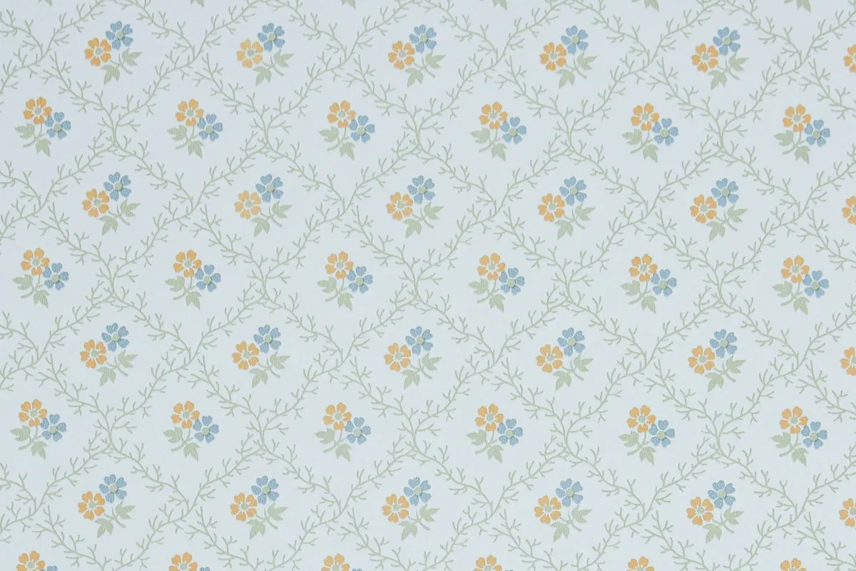 1990s Floral Vintage Wallpaper