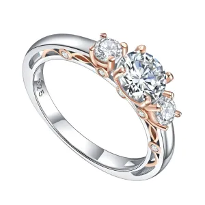 1ct Vintage Style Two Tone Ring