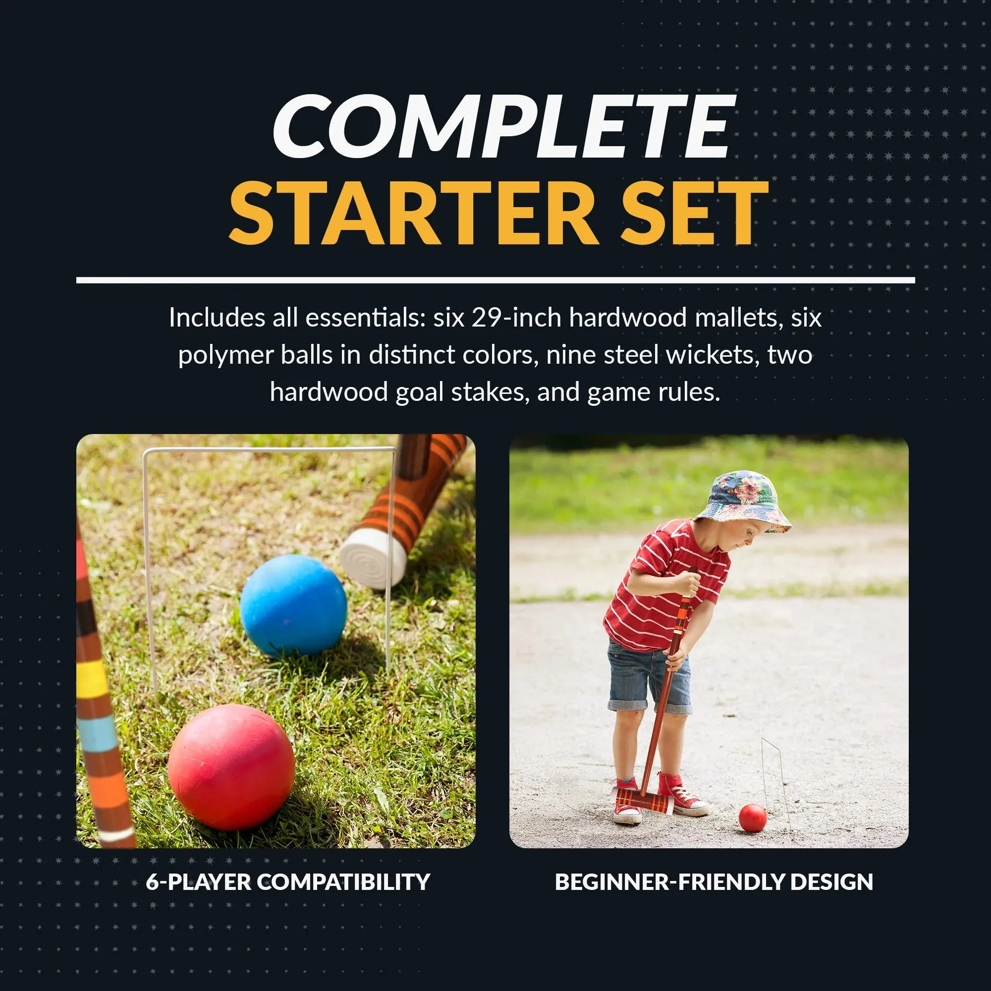 6-Player Croquet Set