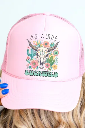 A Little Buckwild Otto Soft Pink Foam Front Trucker Hat
