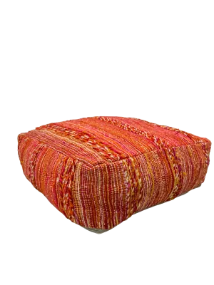Ait Yadine Vintage Hanbel Pouf - Pink