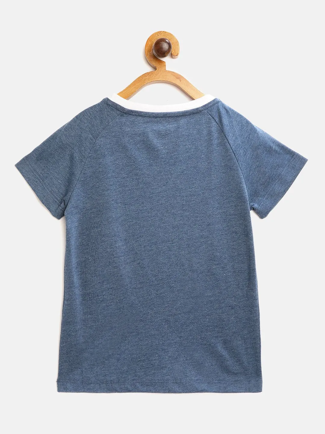 Alcis Girls Teal Blue White Printed Slim Fit Outdoor T-shirt