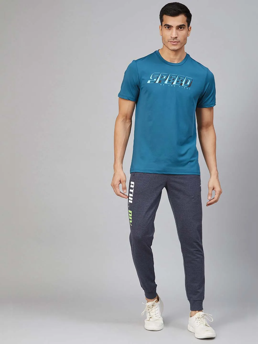 Alcis Men Navy Blue Solid Joggers