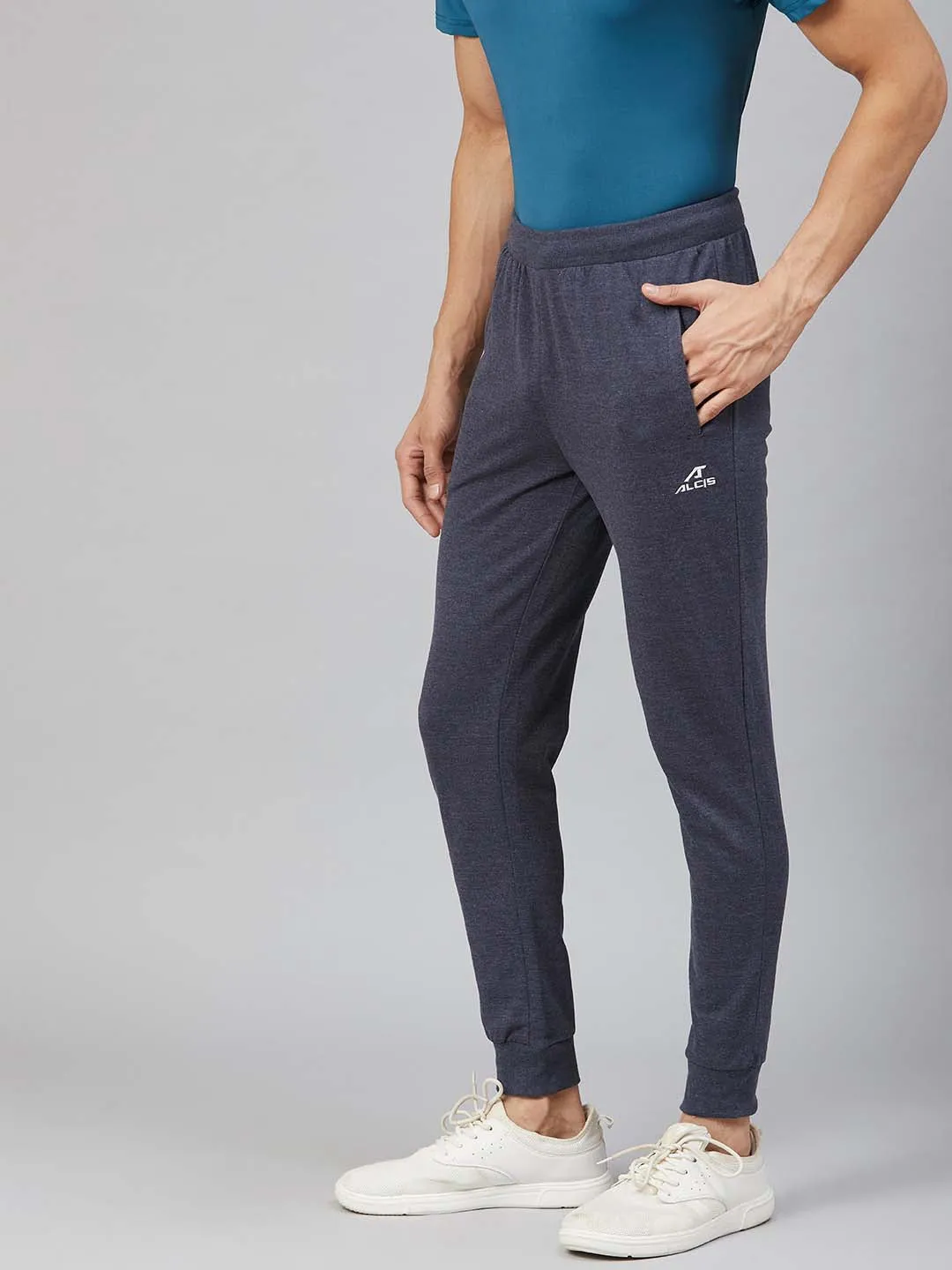 Alcis Men Navy Blue Solid Joggers