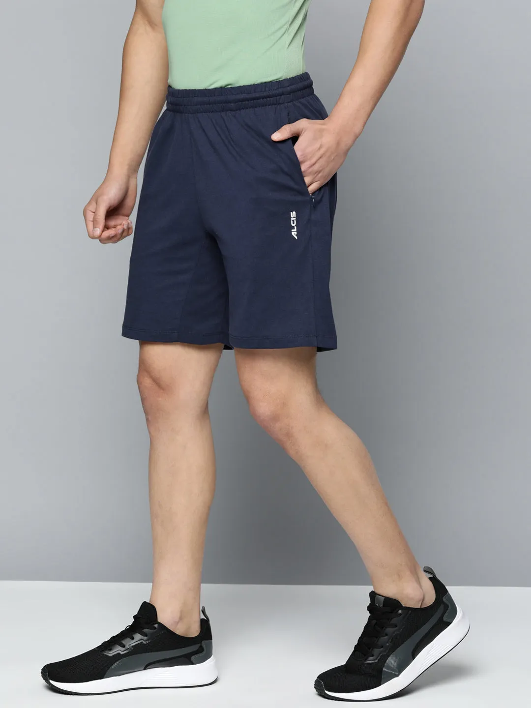 Alcis Men Solid Regular Fit Sports Shorts