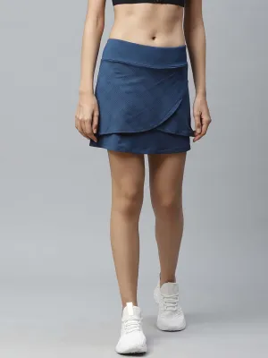 Alcis Women Navy Printed Mini Wrap Skirt