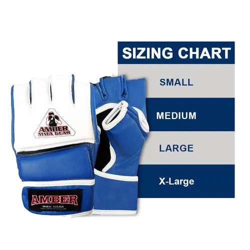 Amber Fight Gear Premium Leather MMA Amateur Competition Gloves: