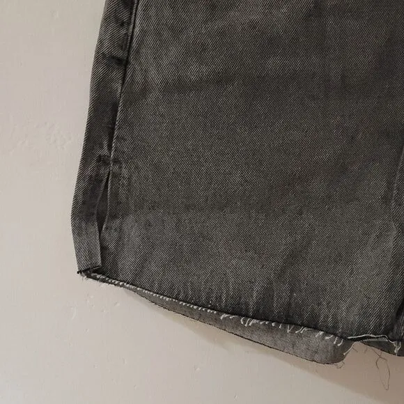 Anthropologie WeWoreWhat‎ The Boyfriend Shorts Rigid Demin Washed Grey Size 26