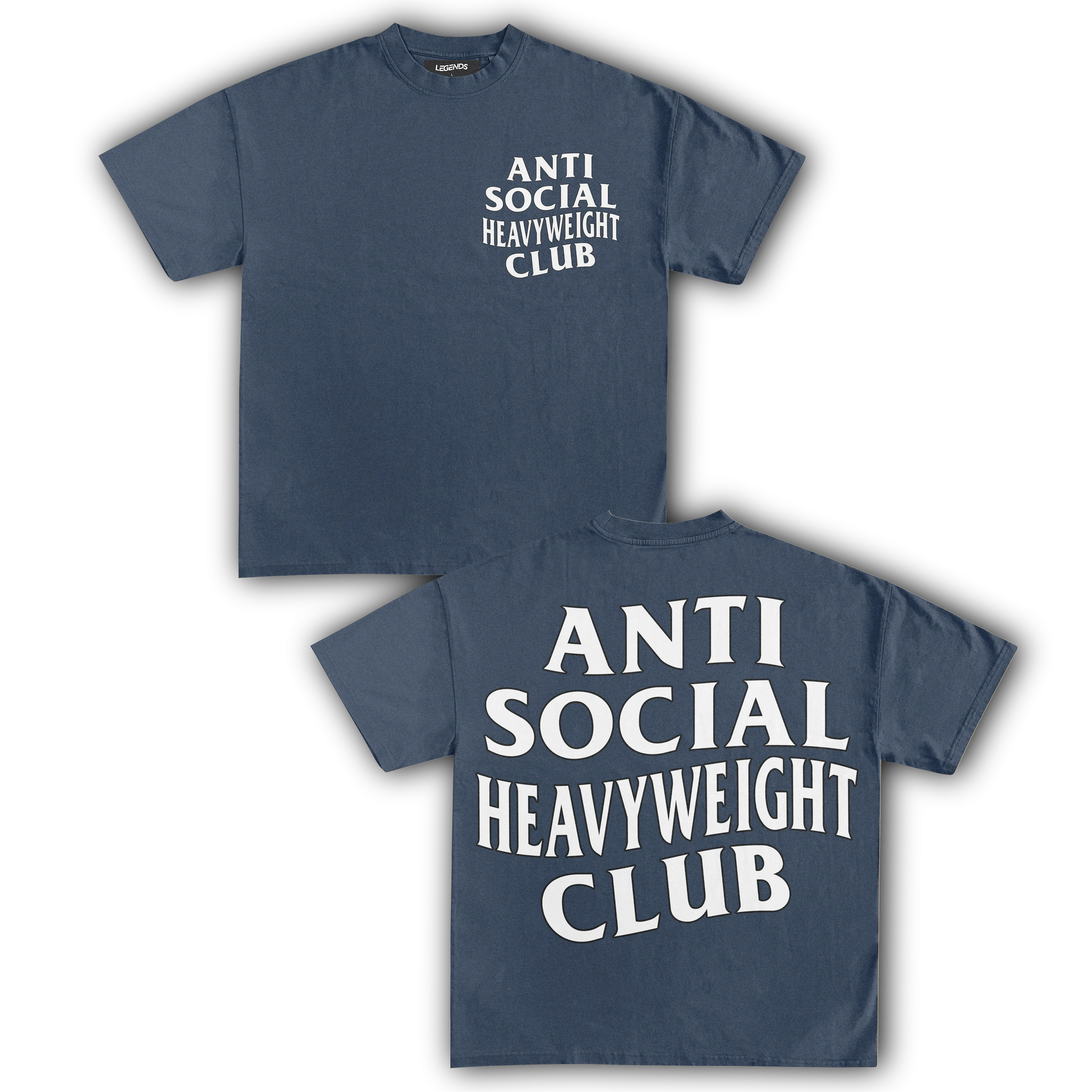 ANTI SOCIAL HEAVYWEIGHT CLUB TEE (WHITE TEXT)