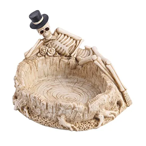arythe Skull Ashtray Spooky Resin Halloween Decoration Desktop Ornament Collection