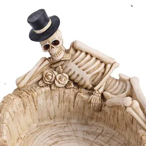 arythe Skull Ashtray Spooky Resin Halloween Decoration Desktop Ornament Collection