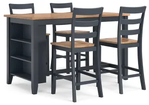Ashley Express - Gesthaven Counter Height Dining Table and 4 Barstools