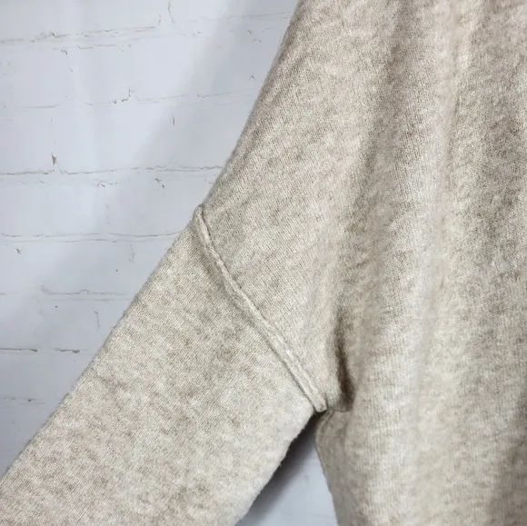 ATM Anthony Thomas Melillo Wool Blend Oversized Slouchy Cardigan Oatmeal Large