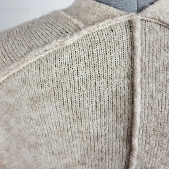 ATM Anthony Thomas Melillo Wool Blend Oversized Slouchy Cardigan Oatmeal Large