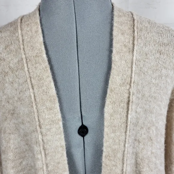 ATM Anthony Thomas Melillo Wool Blend Oversized Slouchy Cardigan Oatmeal Large