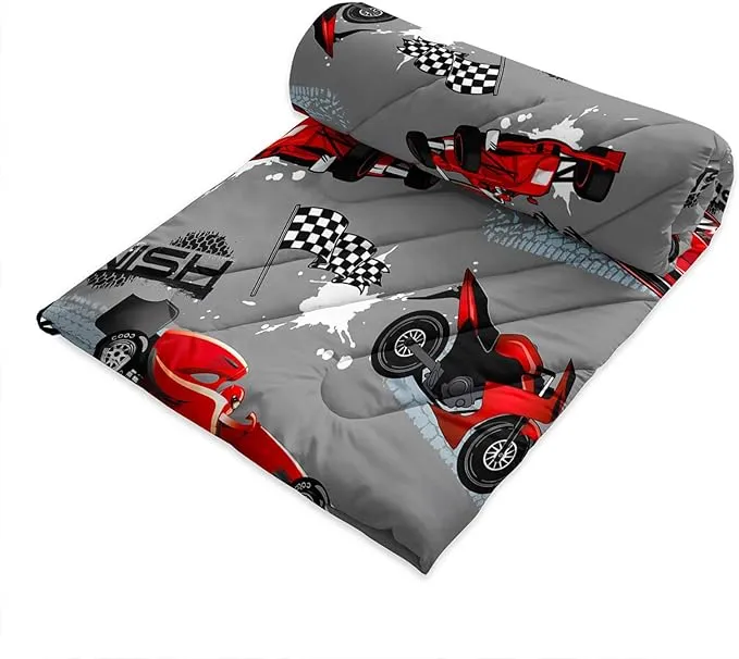 Axolotl Racing Car Lightweight Travel Blanket,Cooling Red Car Printed Camping Blanket,Boys Extremly Gaming Packable Portable Outdoor Blanket,Waterproof Travel Blanket for Hiking,Traveling,Camping,Grey