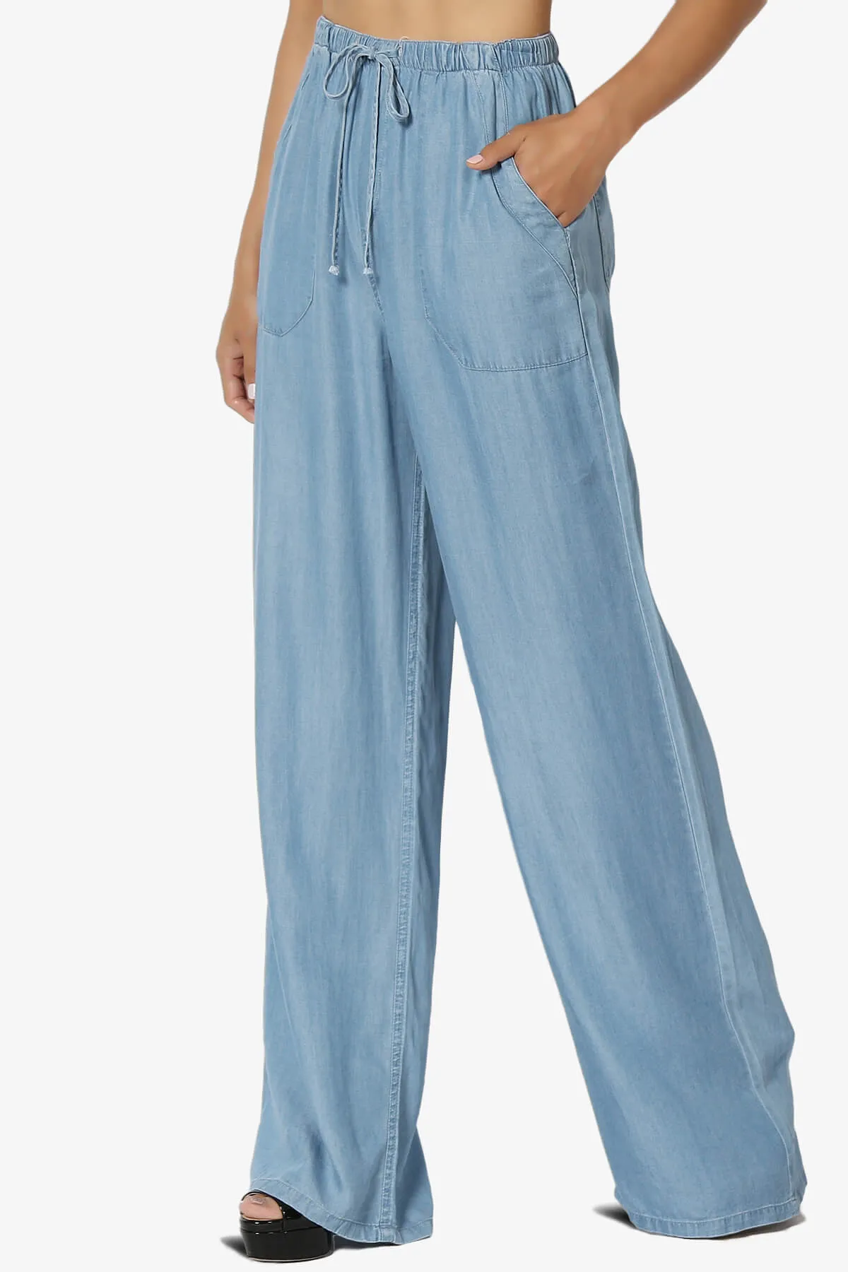 Bahama Chambray All Day High Rise Easy Pants