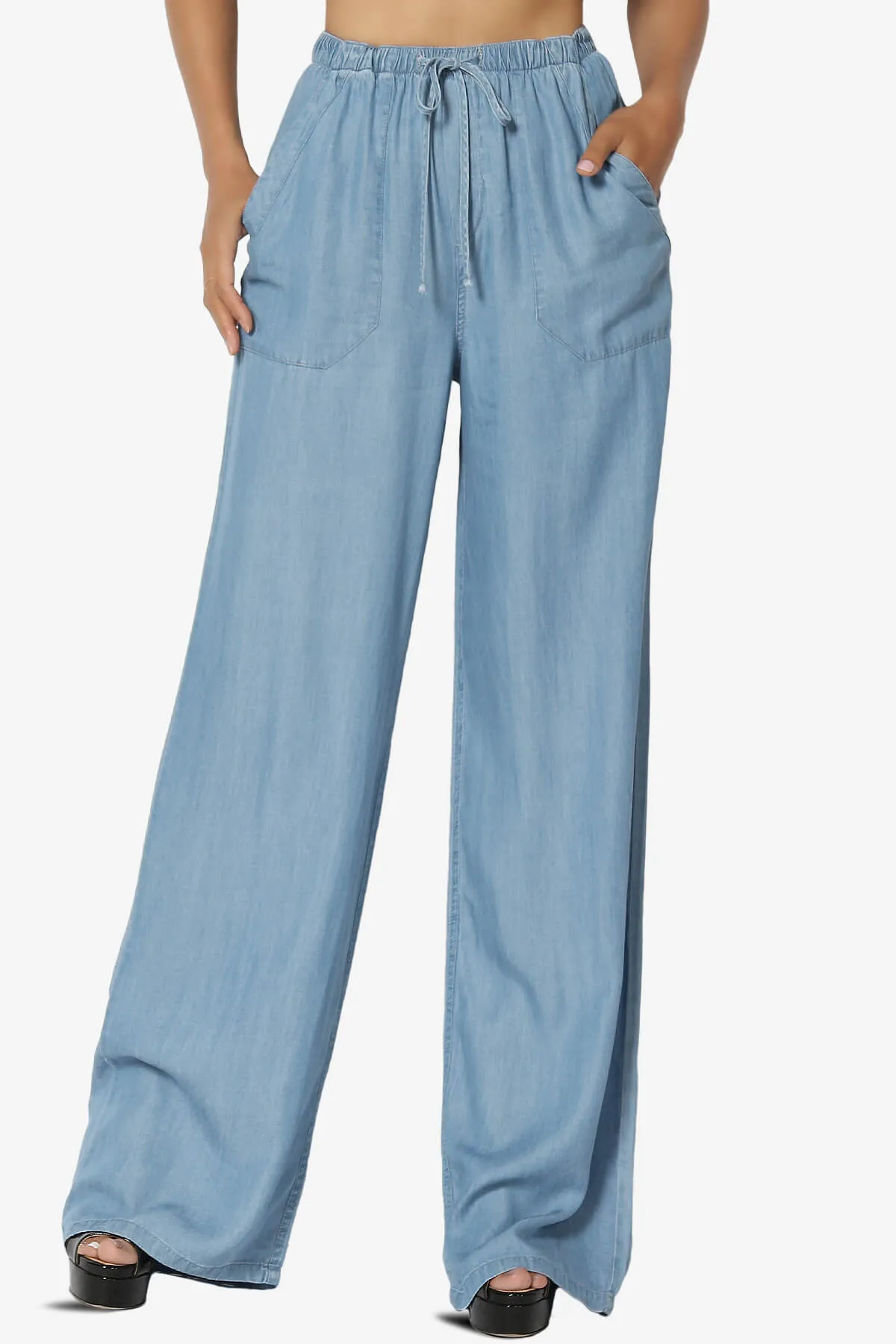 Bahama Chambray All Day High Rise Easy Pants