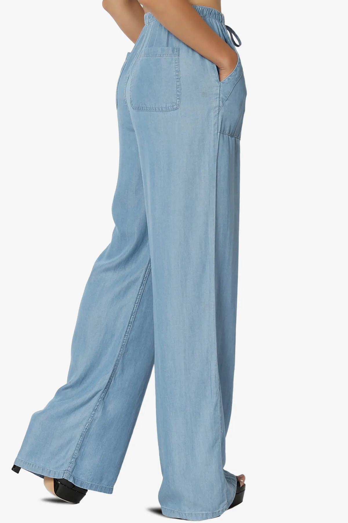 Bahama Chambray All Day High Rise Easy Pants