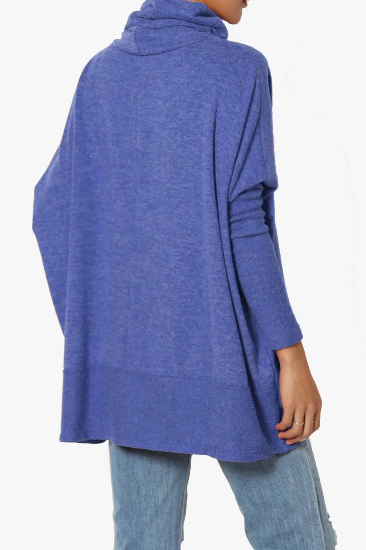 Barclay Cowl Neck Melange Knit Oversized Sweater