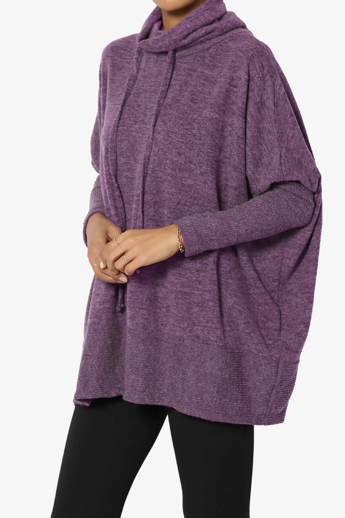 Barclay Cowl Neck Melange Knit Oversized Sweater