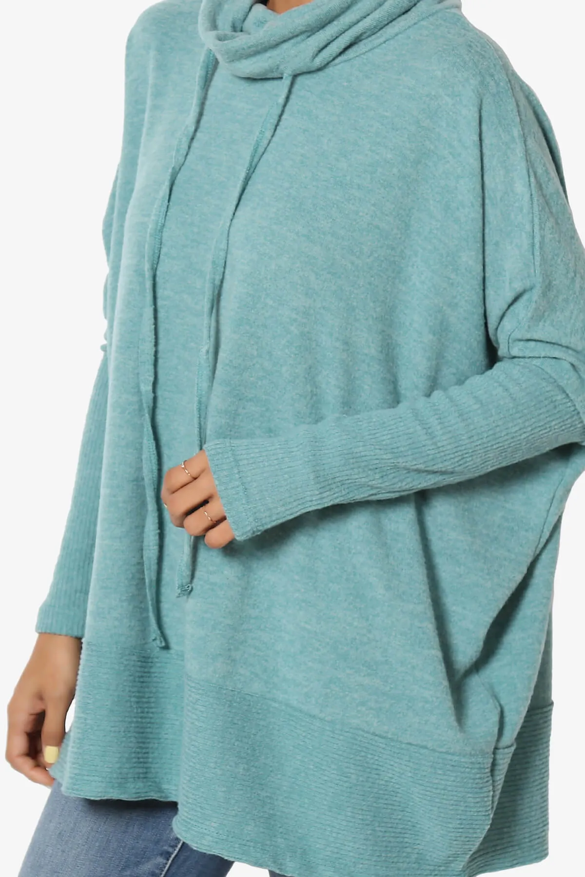 Barclay Cowl Neck Melange Knit Oversized Sweater
