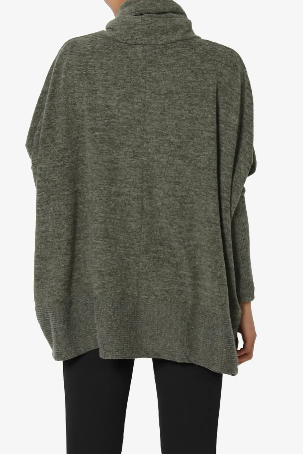 Barclay Cowl Neck Melange Knit Oversized Sweater